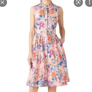 J.Crew sleeveless ruffle neck dress